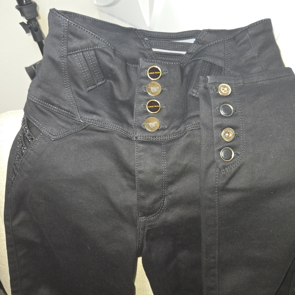 100% Colombian Jean _ PUSH-UP High-Waisted Black Jeans